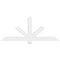 Ekena Millwork Kennewick Architectural Grade PVC Gable Bracket, 60"W x 25"H x 2"D x 4"F, 10/12 Pitch GBP060X25X0204KEN00 - alternate 4